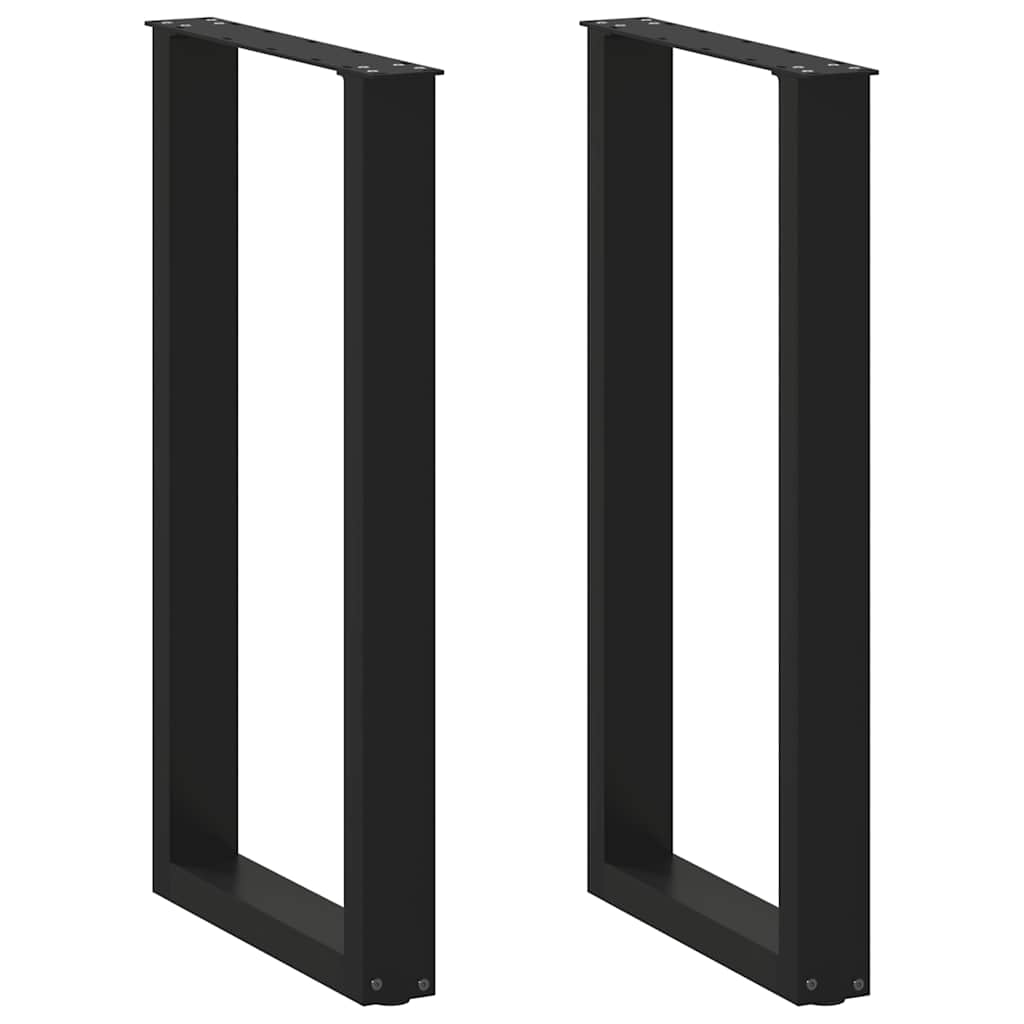 Bartischbeine U-Form Schwarz, 2er Set