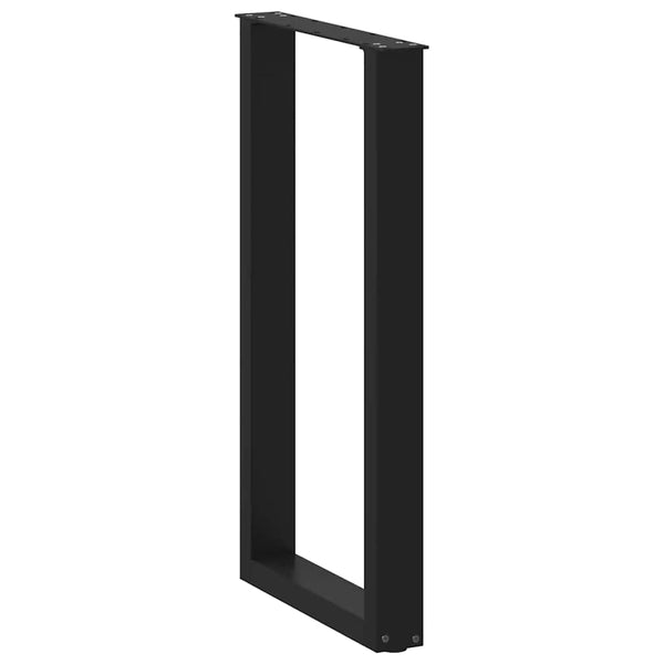 Bartischbeine U-Form Schwarz, 2er Set