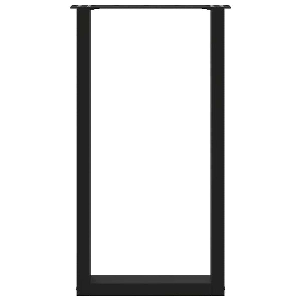 Bartischbeine U-Form Schwarz, 2er Set
