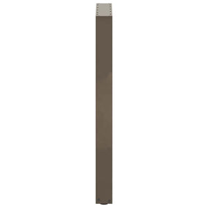 U-Form Bartischbeine Naturstahl, 2er Set