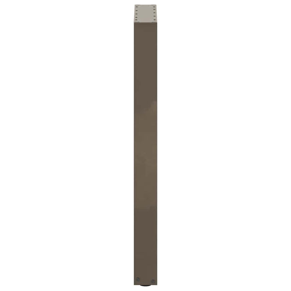 U-Form Bartischbeine Naturstahl, 2er Set