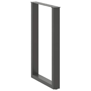 Bartischbeine U-Form Anthrazit 60x90 cm, 2er-Set