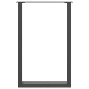 Bartischbeine U-Form Anthrazit 60x90 cm, 2er-Set