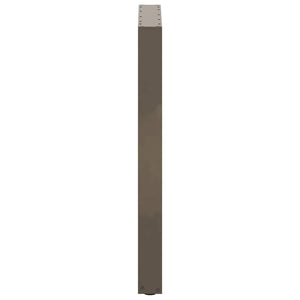 U-Form Bartischbeine, 60x90/91 cm, Naturstahl, 2er-Set