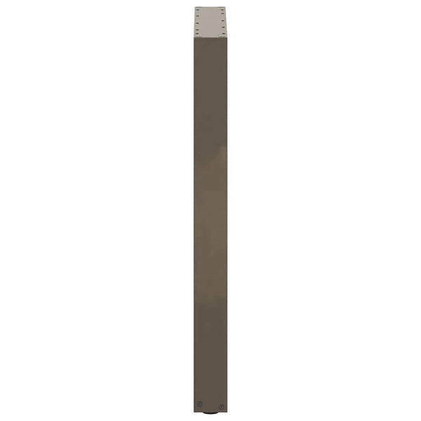 U-Form Bartischbeine, 60x90/91 cm, Naturstahl, 2er-Set