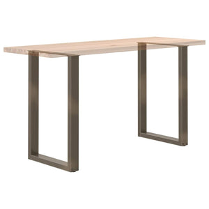 U-Form Bartischbeine, 60x90/91 cm, Naturstahl, 2er-Set