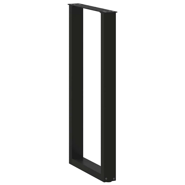 Bartischbeine U-Form, Schwarz, 40x100 cm, 2er Set