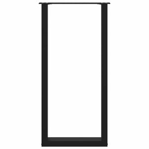 Bartischbeine U-Form, Schwarz, 40x100 cm, 2er Set