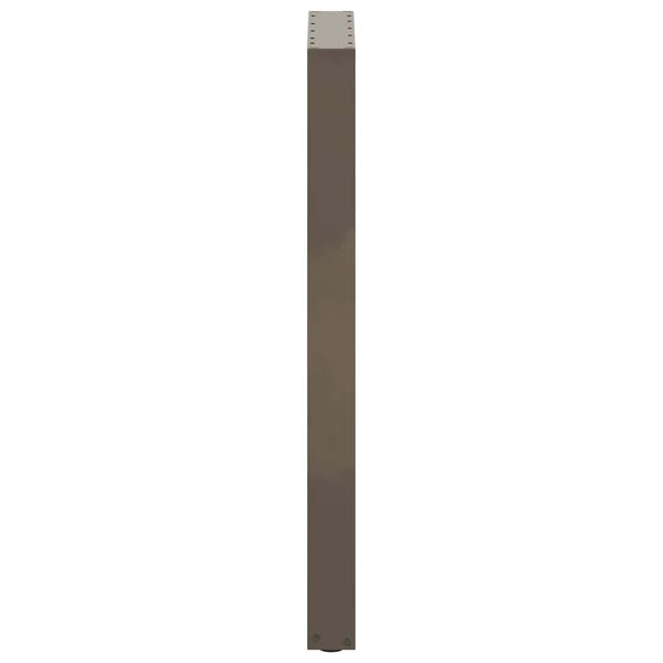 Bartischbeine U-Form, Naturstahl, 40x100-101 cm, 2er-Set