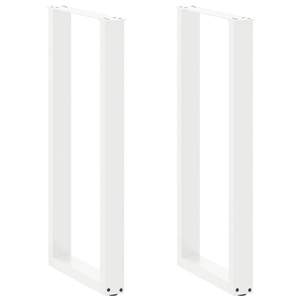 U-Form Bartischbeine, 2er Set, Weiß, Stahl