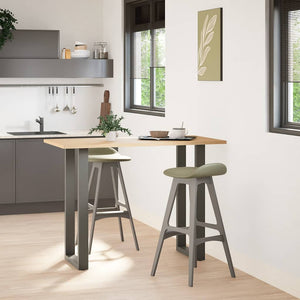 vidaXL Pieds de table de bar en U 2 pcs Anthracite 50x(100-101) cm Acier