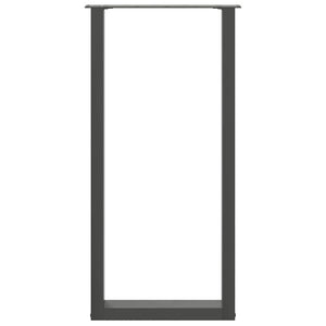 vidaXL Pieds de table de bar en U 2 pcs Anthracite 50x(100-101) cm Acier