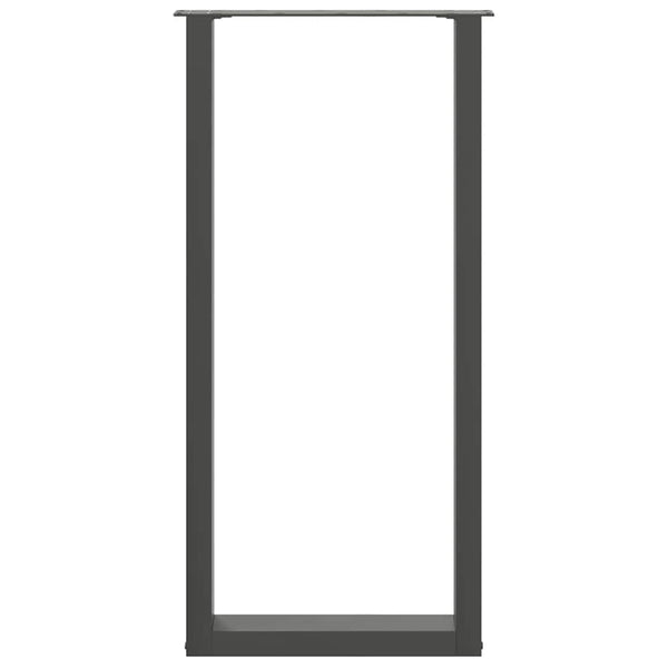 vidaXL Pieds de table de bar en U 2 pcs Anthracite 50x(100-101) cm Acier