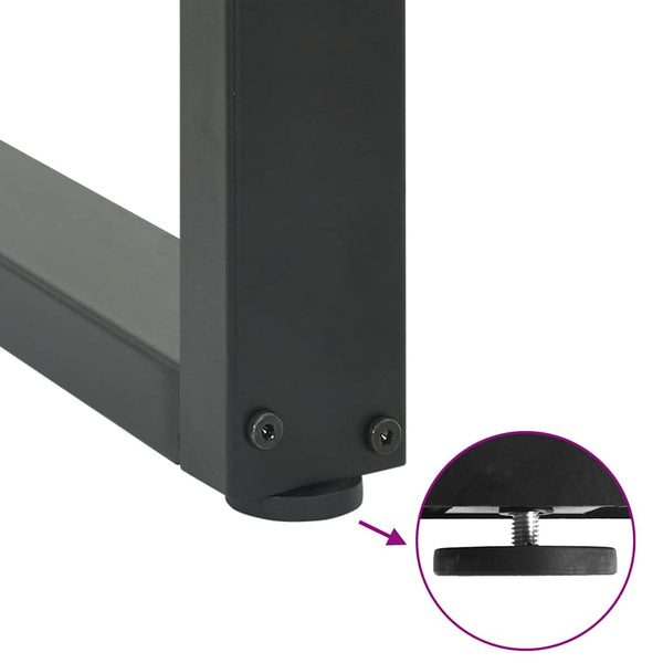 vidaXL Pieds de table de bar en U 2 pcs Anthracite 50x(100-101) cm Acier