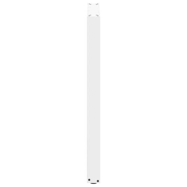 Bartischbeine U-Form, 60x100 cm, Stahl Weiß, 2er-Set