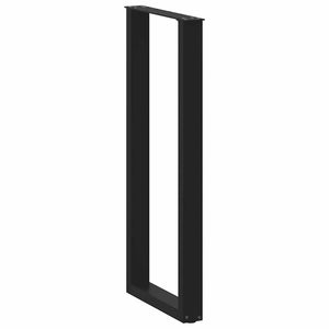 vidaXL Pieds de table de bar en U 2 pcs Noir 40x(110-111) cm Acier