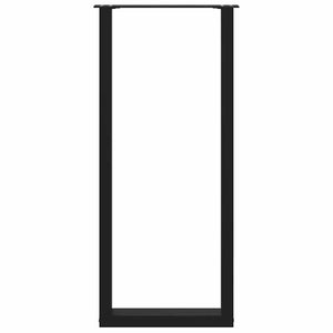 vidaXL Pieds de table de bar en U 2 pcs Noir 40x(110-111) cm Acier