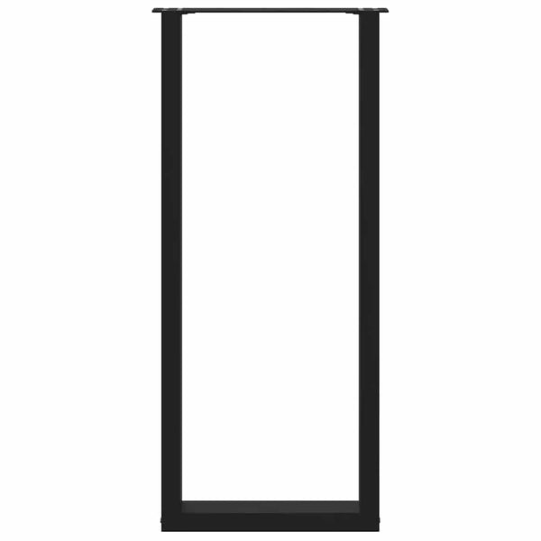 vidaXL Pieds de table de bar en U 2 pcs Noir 40x(110-111) cm Acier