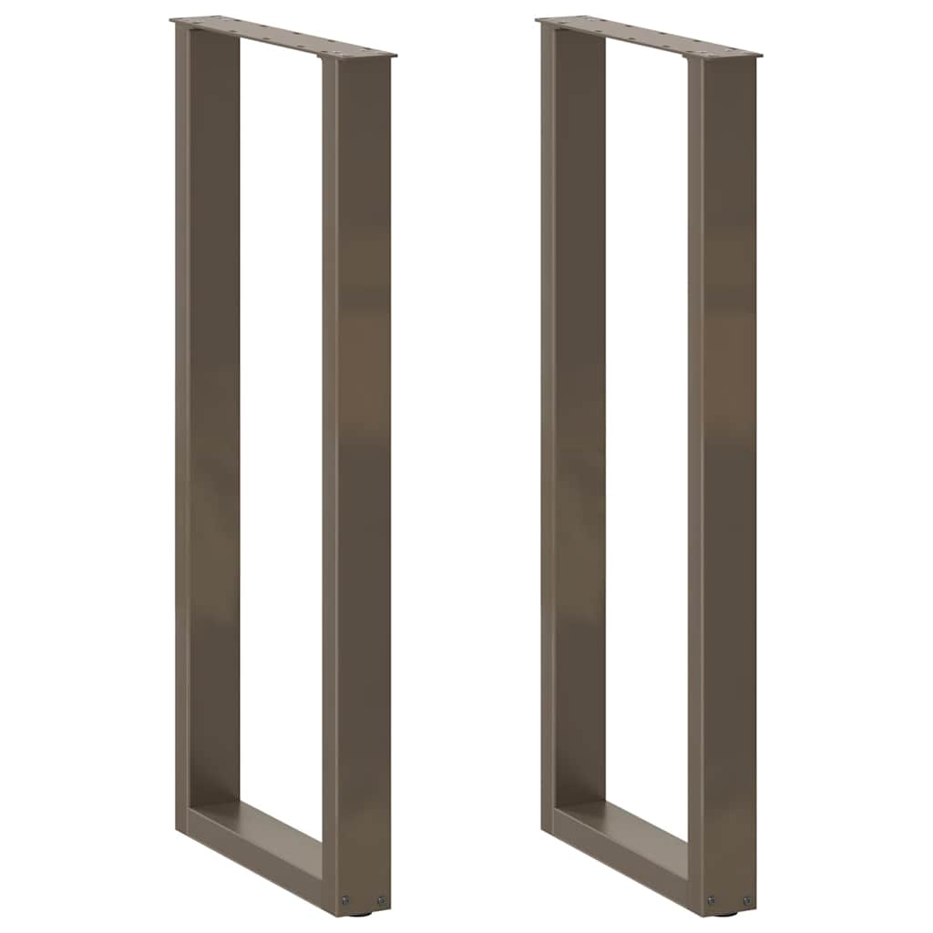 Bartischbeine U-Form, 40x110 cm, Stahl Natur