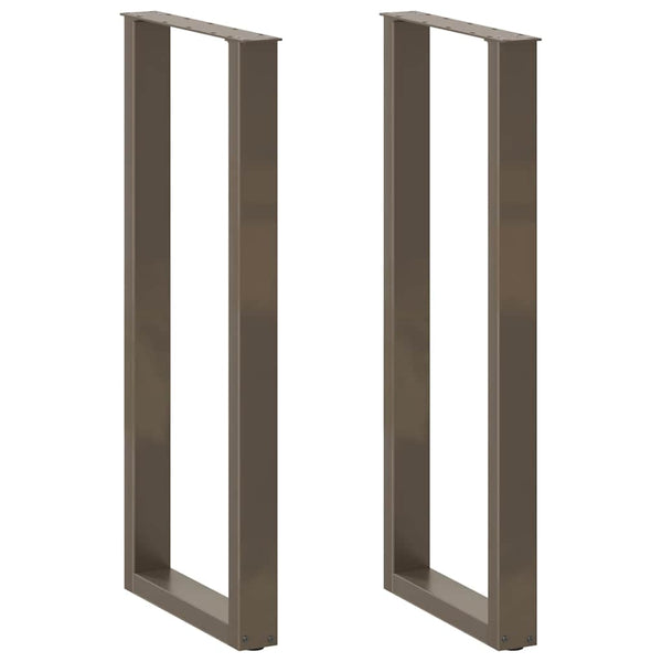 Bartischbeine U-Form, 40x110 cm, Stahl Natur