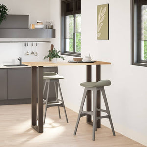 Bartischbeine U-Form, 40x110 cm, Stahl Natur