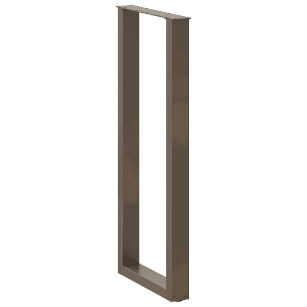 Bartischbeine U-Form, 40x110 cm, Stahl Natur