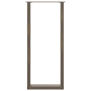 Bartischbeine U-Form, 40x110 cm, Stahl Natur