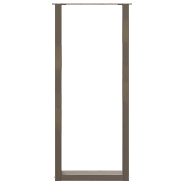Bartischbeine U-Form, 40x110 cm, Stahl Natur