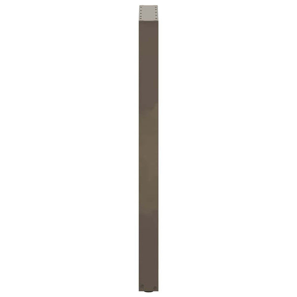 U-Form Bartischbeine, Naturstahl, 50x110 cm, 2er Set