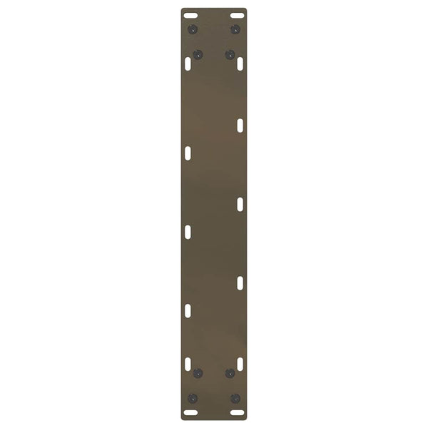 U-Form Bartischbeine, Naturstahl, 50x110 cm, 2er Set