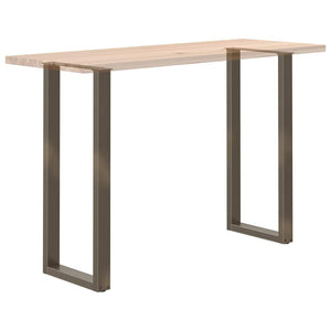 U-Form Bartischbeine, Naturstahl, 50x110 cm, 2er Set