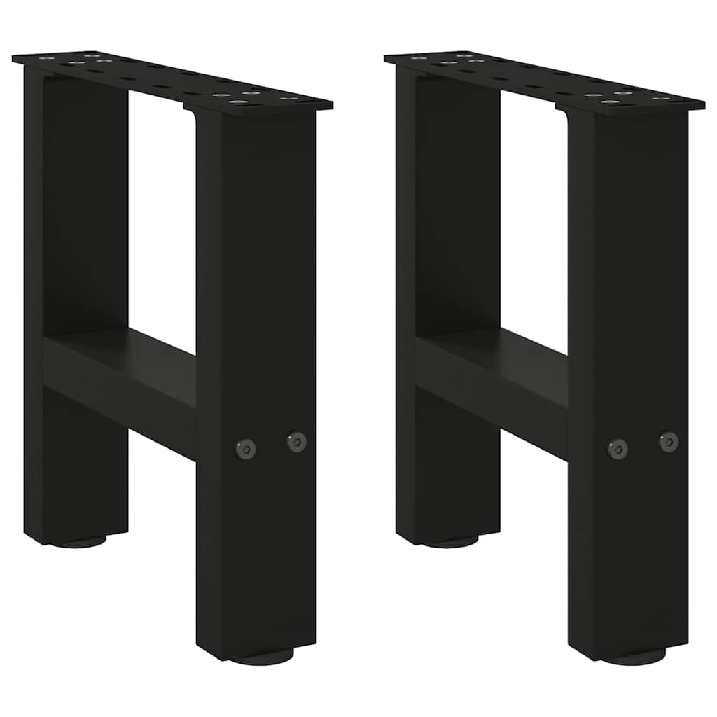 Couchtischbeine Schwarz Stahl 30 cm 2er-Set
