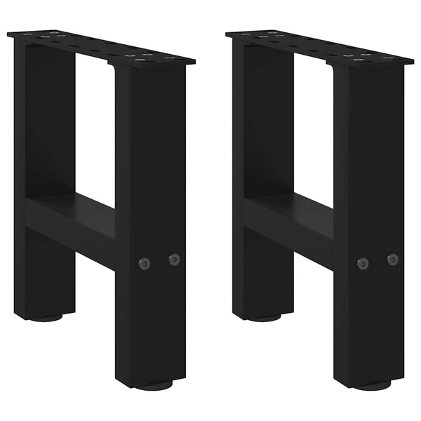 Couchtischbeine Schwarz Stahl 30 cm 2er-Set