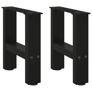 Couchtischbeine Schwarz 40x30 cm Stahl, 2er-Set