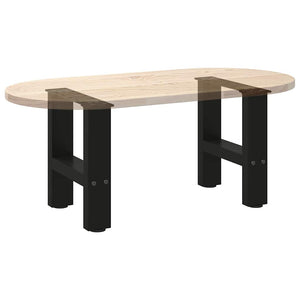 Couchtischbeine Schwarz 40x30 cm Stahl, 2er-Set