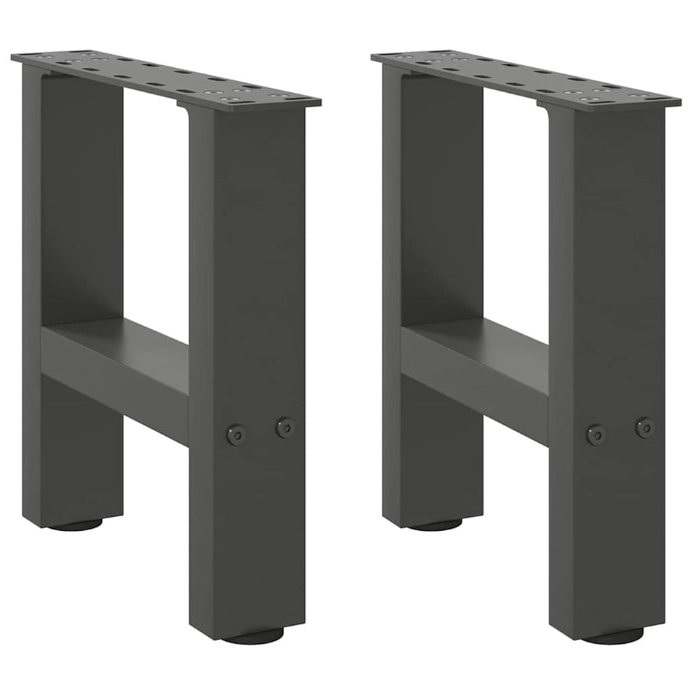 Couchtischbeine Anthrazit Stahl 40 cm (2er-Set)