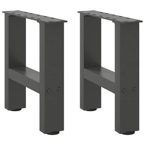 Couchtischbeine Anthrazit Stahl 40 cm (2er-Set)