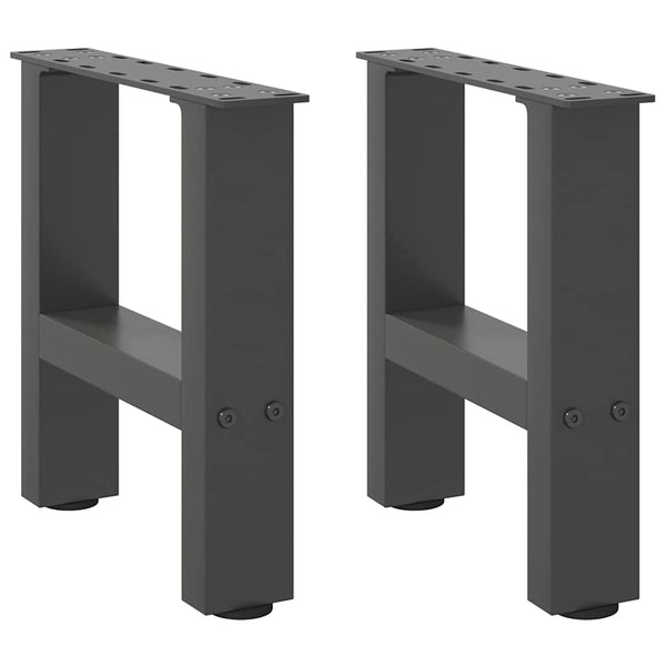 Couchtischbeine Anthrazit Stahl 40 cm (2er-Set)