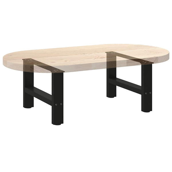 Schwarze Couchtischbeine, 50 cm, 2er-Set