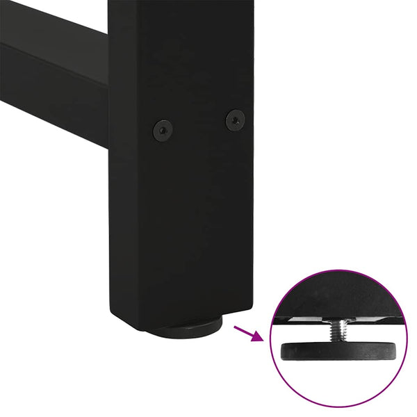 Schwarze Couchtischbeine, 50 cm, 2er-Set