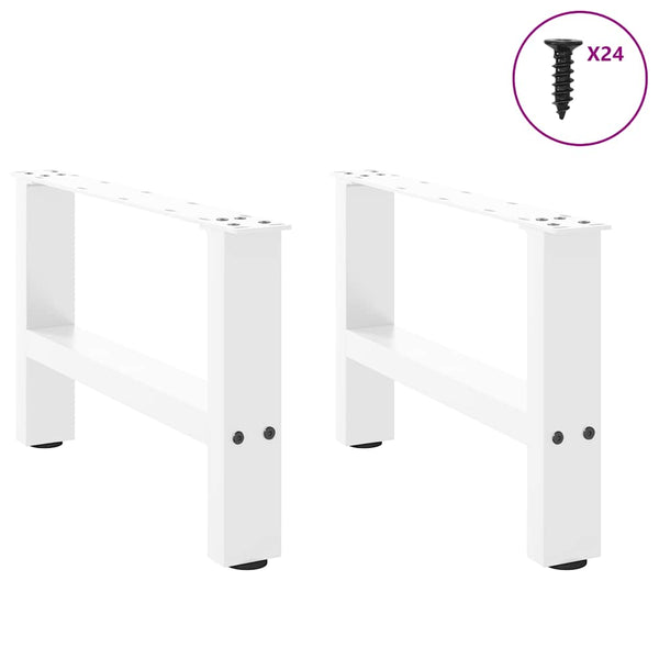 Weiße Couchtischbeine, 50 cm, 2er-Set