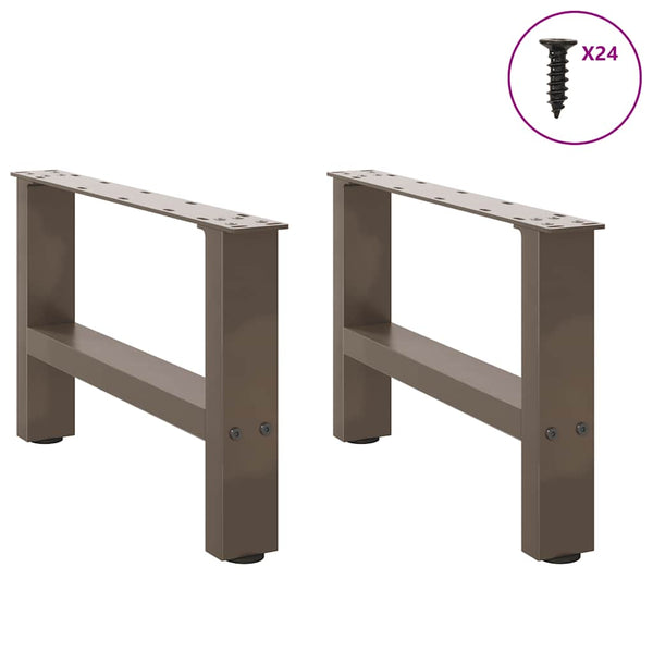 Couchtischbeine aus Stahl, 50 cm, 2er-Set
