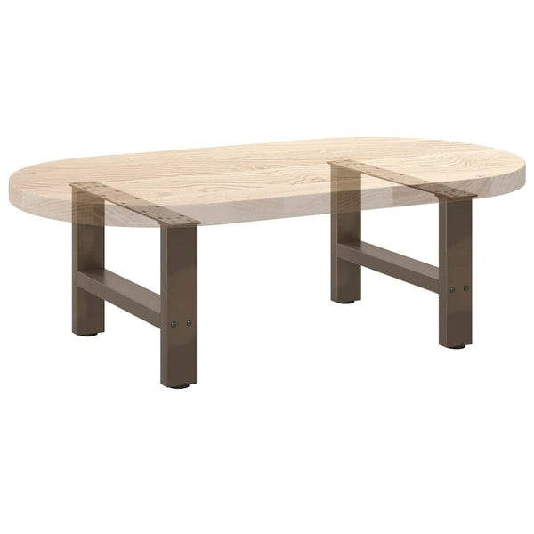 Couchtischbeine aus Stahl, 50 cm, 2er-Set