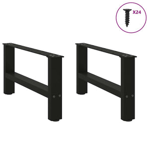 Schwarze Couchtischbeine, 60cm, 2er-Set