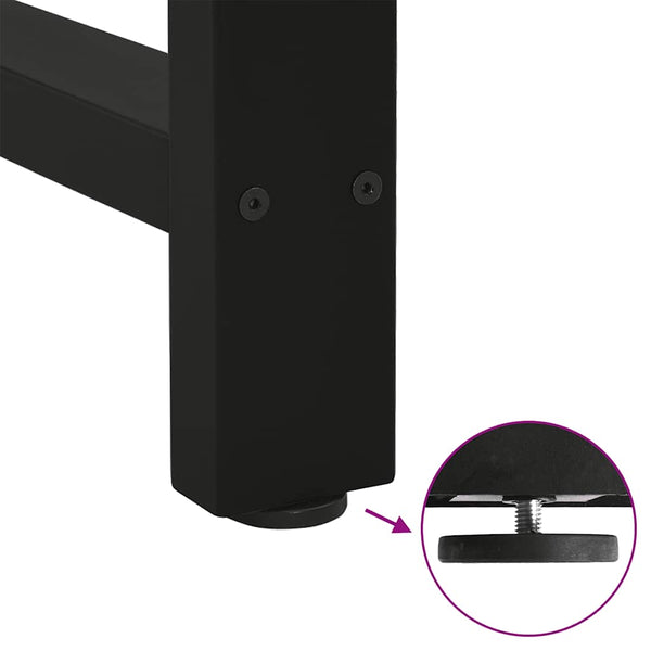 Schwarze Couchtischbeine, 60cm, 2er-Set