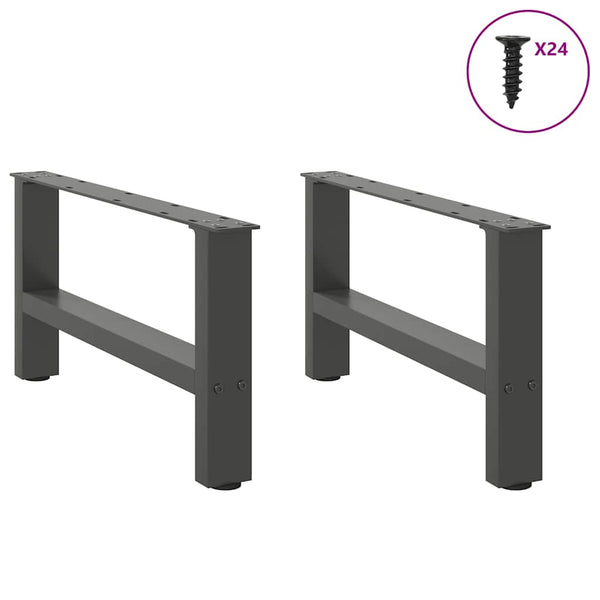 Anthrazit Couchtischbeine 60cm, 2er Set
