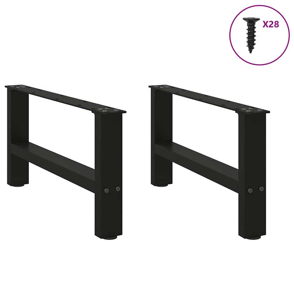 Schwarze Couchtischbeine 70cm, 2er Set