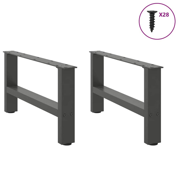 Couchtischbeine Anthrazit, 70 cm, 2er-Set