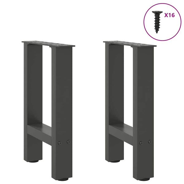 Anthrazit Couchtischbeine 2er Set Stahl