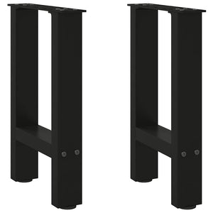 Schwarze Couchtischbeine, 38 cm, 2er-Set